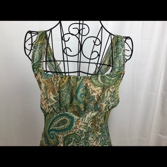 Judy Knapp sheer paisley top S - Picture 2 of 8